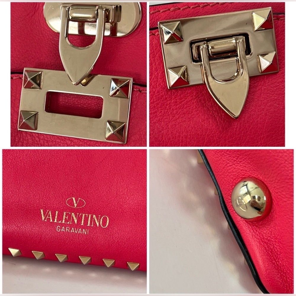 Valentino Garavani Pink Studded Shoulder Bag EUC - Picture 12 of 16